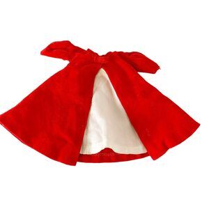 Vintage 1962 Mattel Barbie #939 Red Flare Red Velvet Coat White Satin Lining